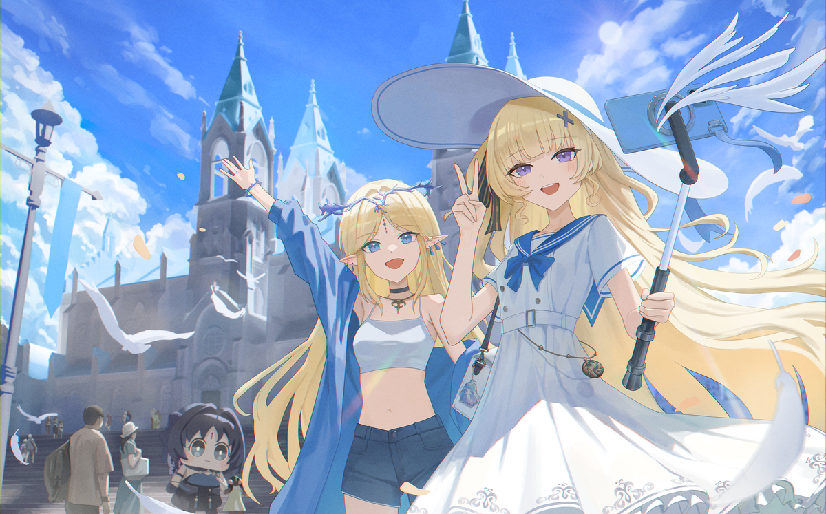 This is a pixiv picture whose title is Phoebe & Cartethyia in europe.