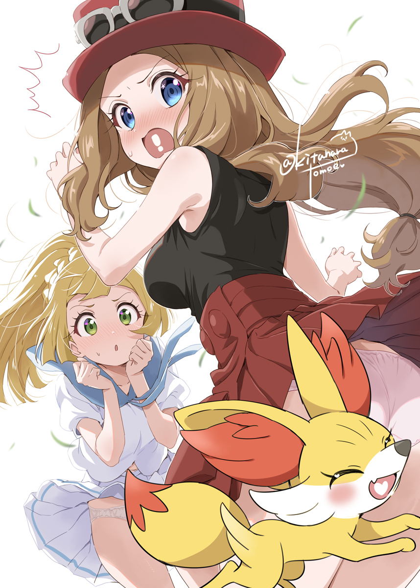 This is a pixiv picture whose title is Request👒パンモロセレナ＆リーリエちゃん🩵.