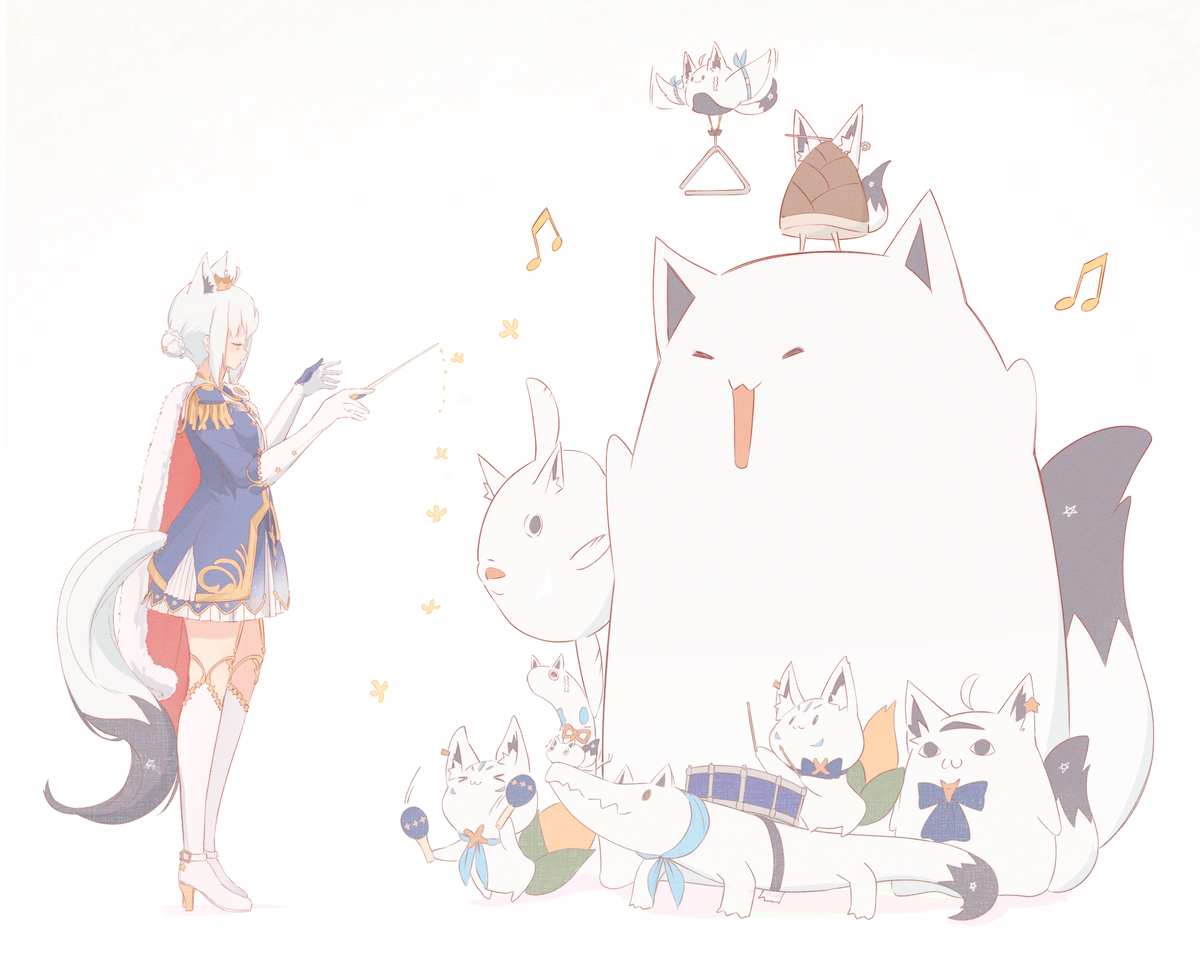 This is a pixiv picture whose title is フブレーメンの音楽隊.