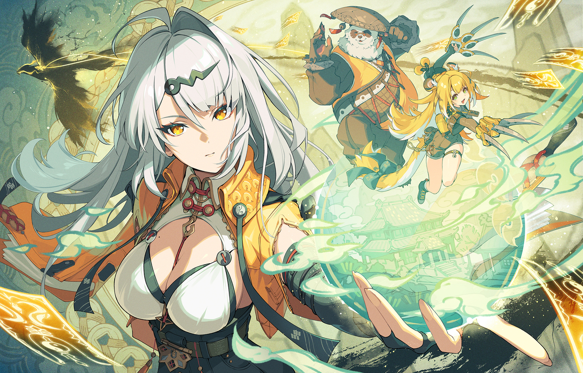This is a pixiv picture whose title is 雲嶽山のつわもの共.