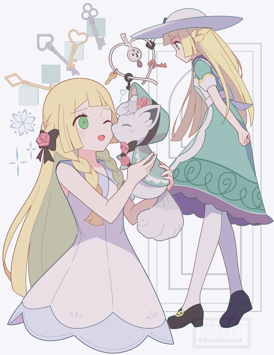 This is a pixiv picture whose title is リーリエ🏵️🦊🔑🗝️.