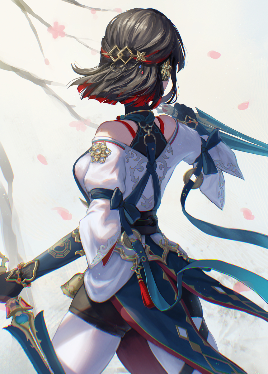 This is a pixiv picture whose title is ハーフアップ雪衣.