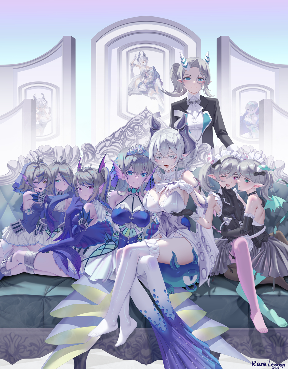 This is a pixiv picture whose title is 城珠全家福 big family！.
