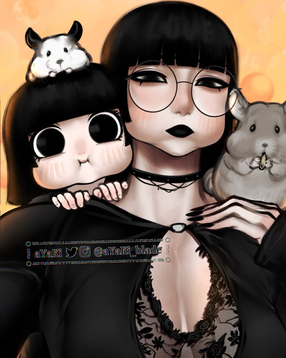This is a pixiv picture whose title is Pouting together~.