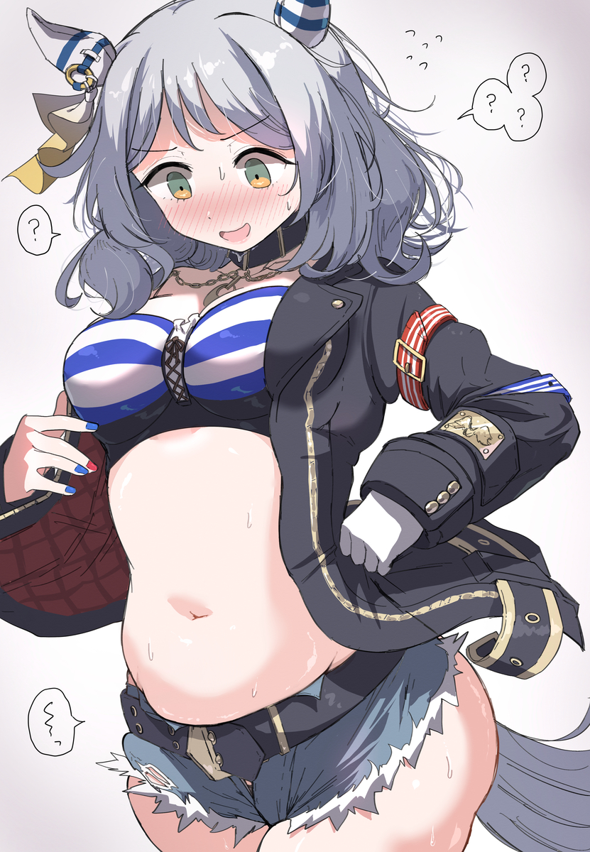 This is a pixiv picture whose title is ゴールドシチー衣装のヒシミラクル.