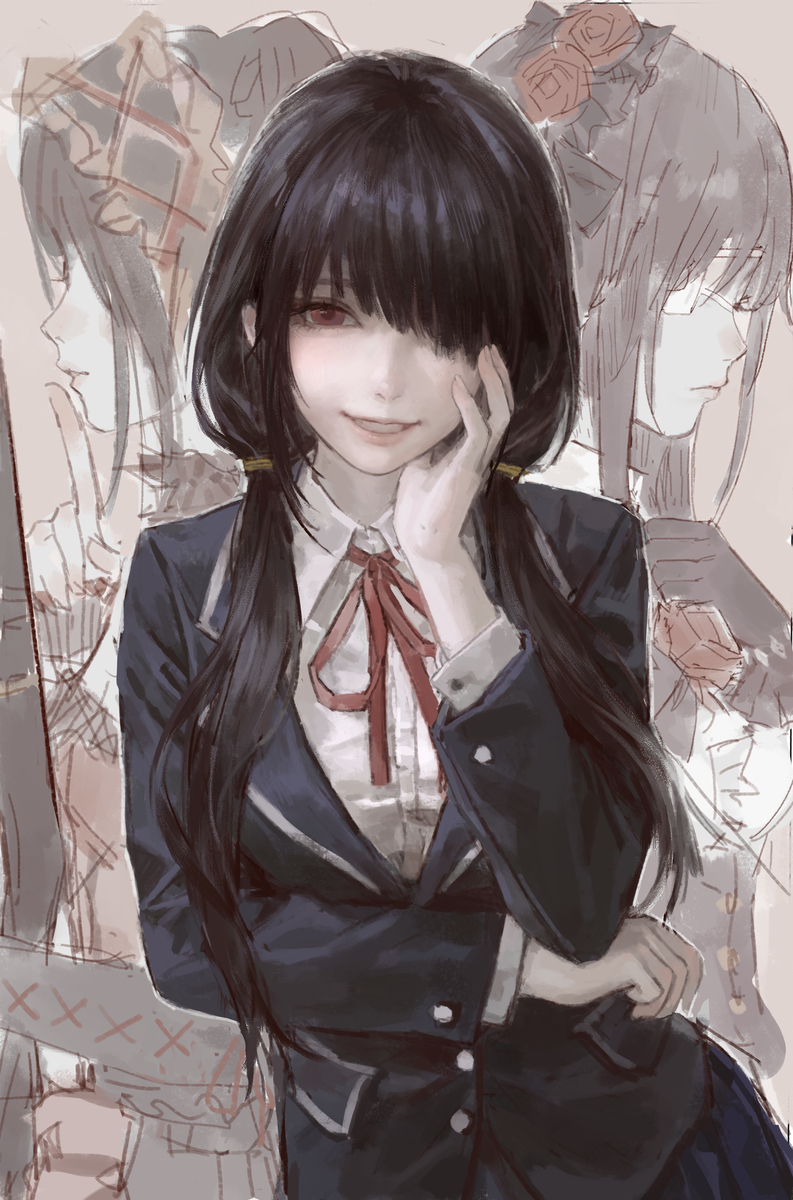 This is a pixiv picture whose title is jk狂三.