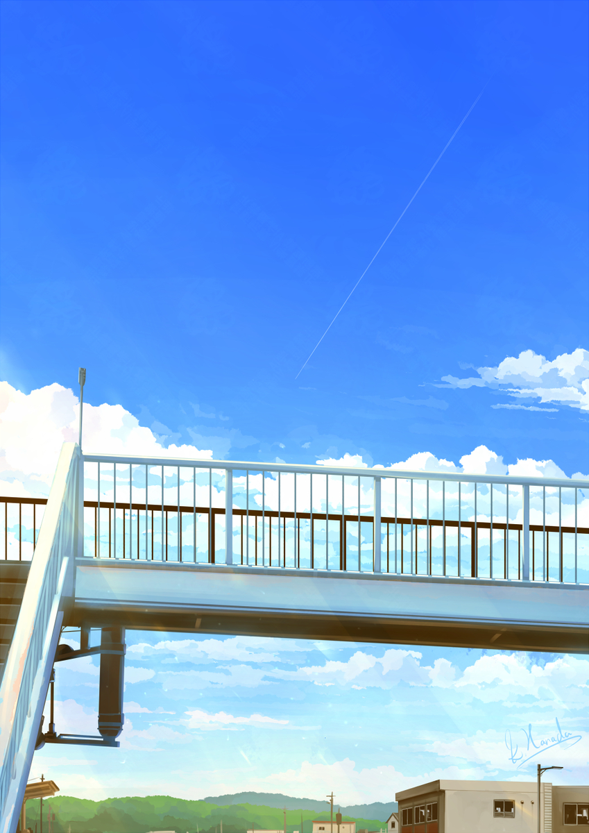 This is a pixiv picture whose title is 空色観測点.