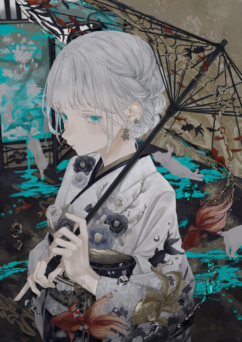 This is a pixiv picture whose title is 檻.
