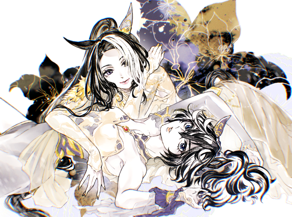 This is a pixiv picture whose title is モヌ様とエースさん.