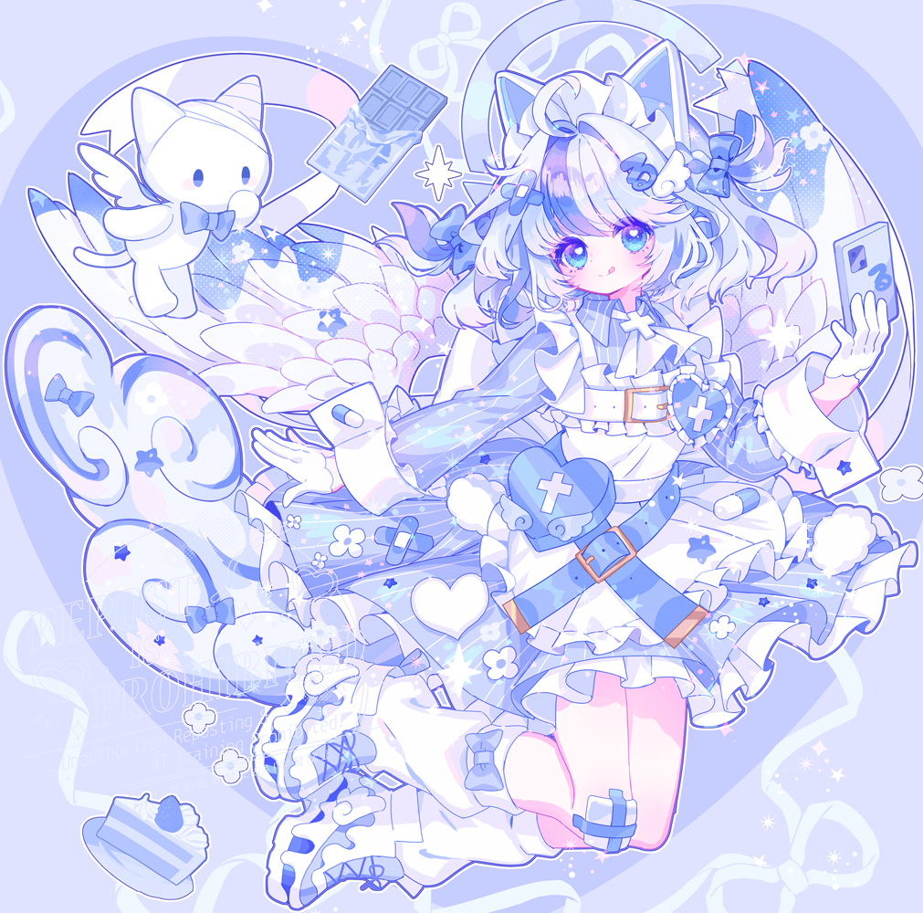 This is a pixiv picture whose title is 💙🩵💉🫧🤍.
