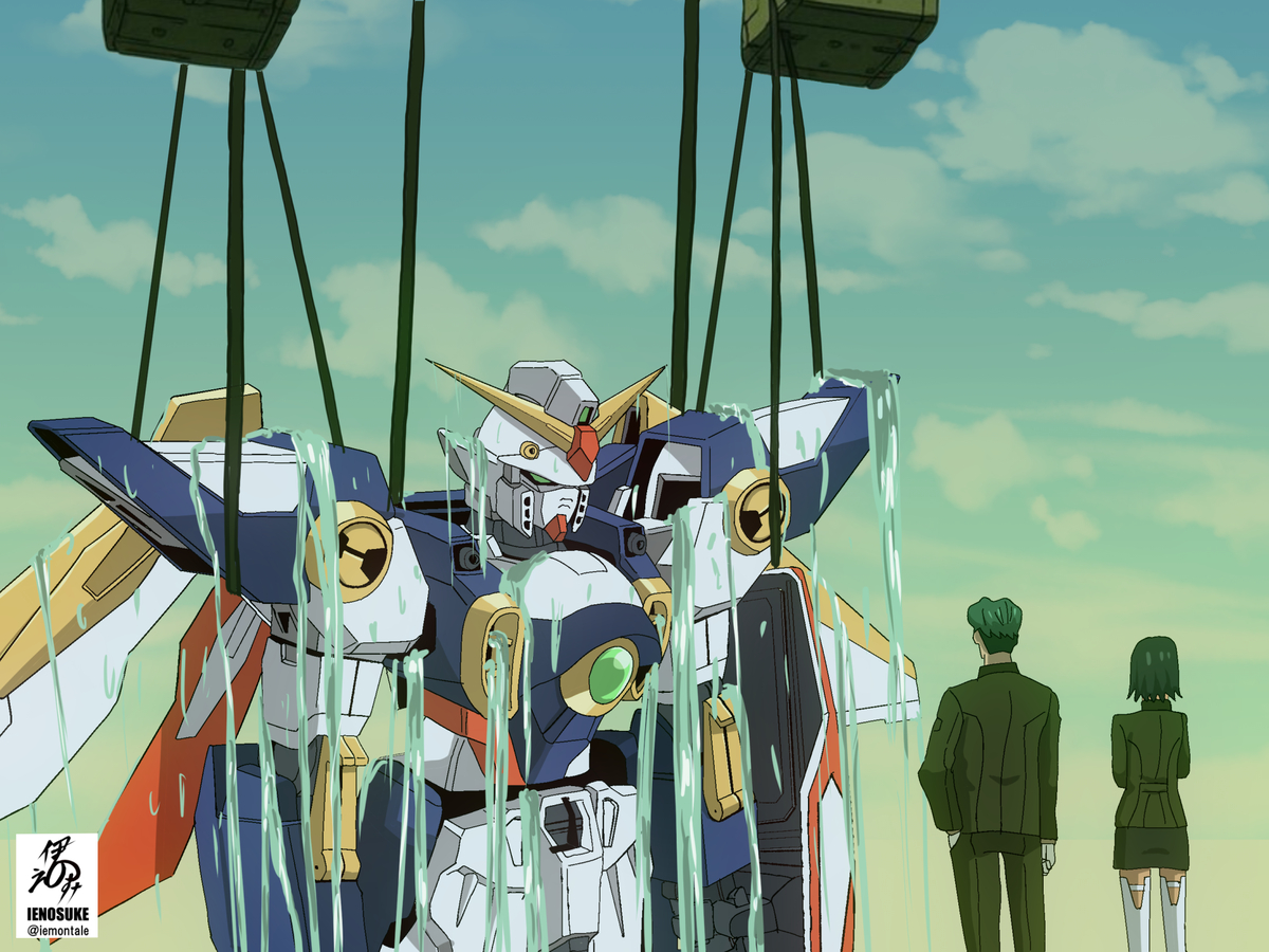 This is a pixiv picture whose title is 世界一不遇な主人公機.