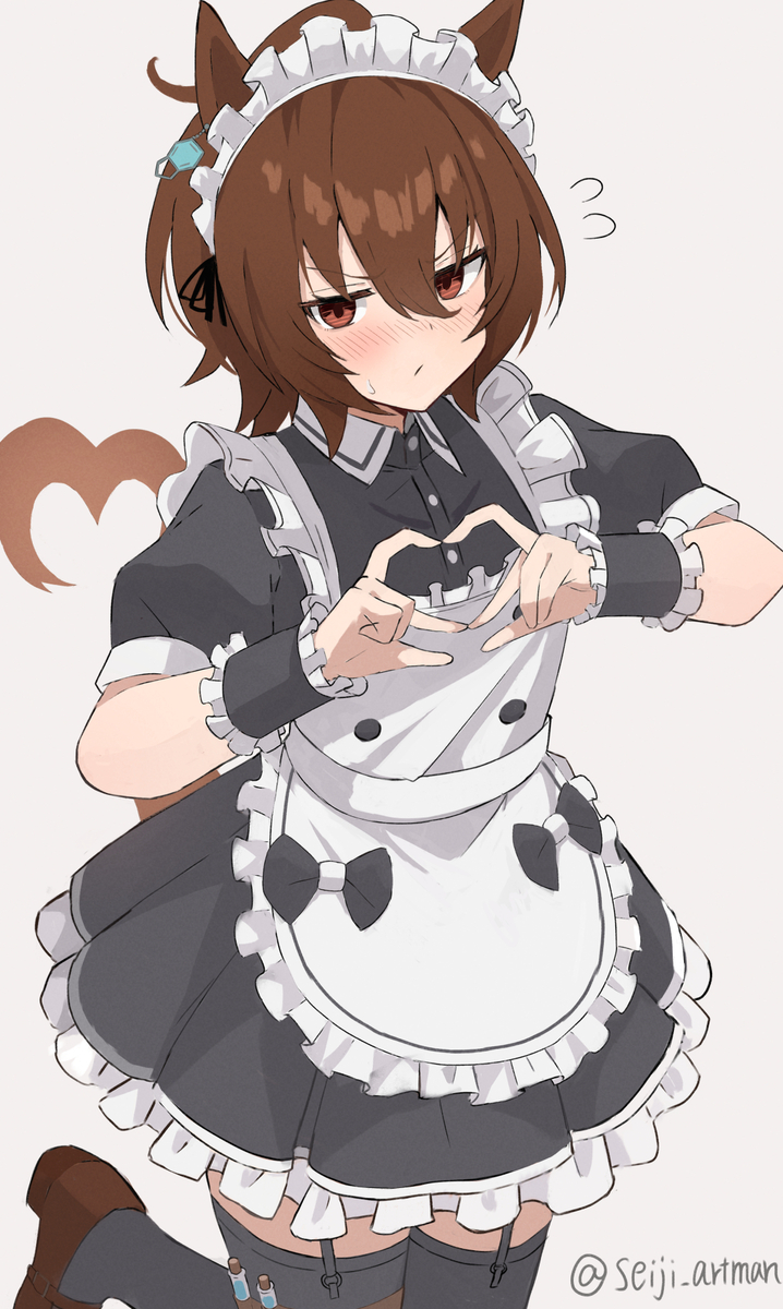 This is a pixiv picture whose title is メイドタキオン.