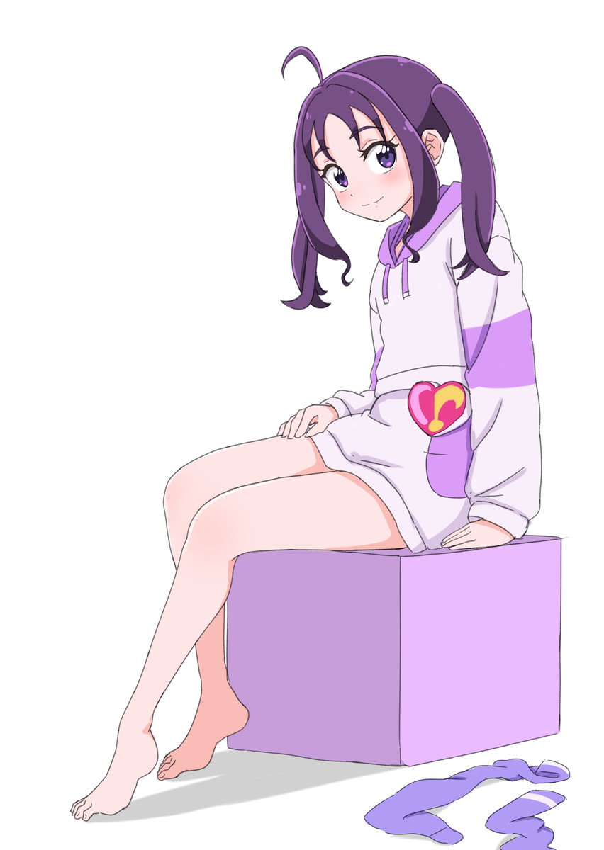 This is a pixiv picture whose title is 生足こころちゃん.