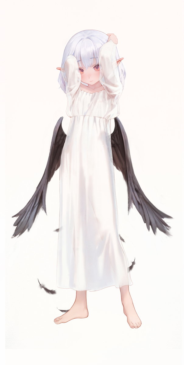 This is a pixiv picture whose title is 🧝‍♀️🖤👗.