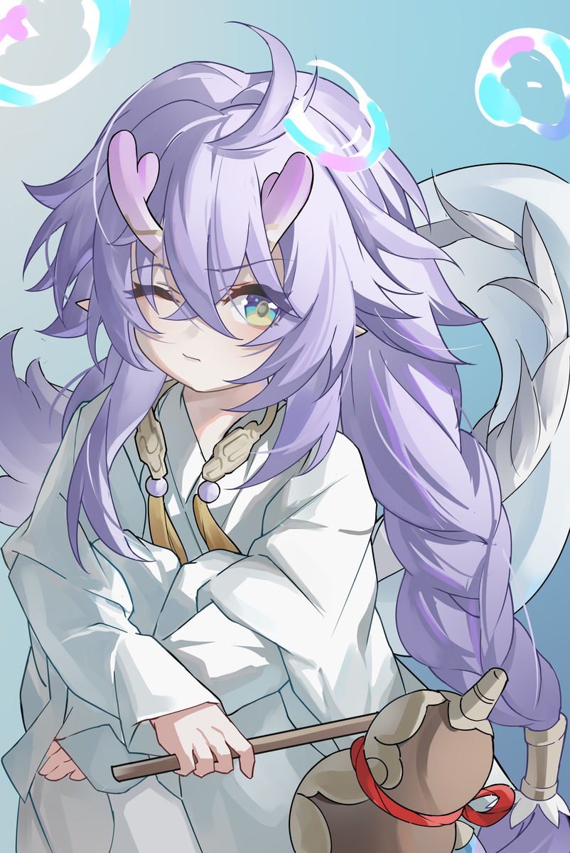 This is a pixiv picture whose title is 衔药龙女.