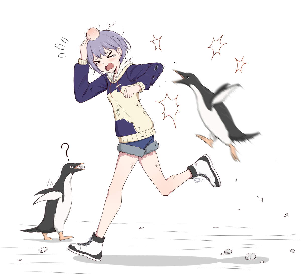 This is a pixiv picture whose title is 和同伴争夺石头的灯.