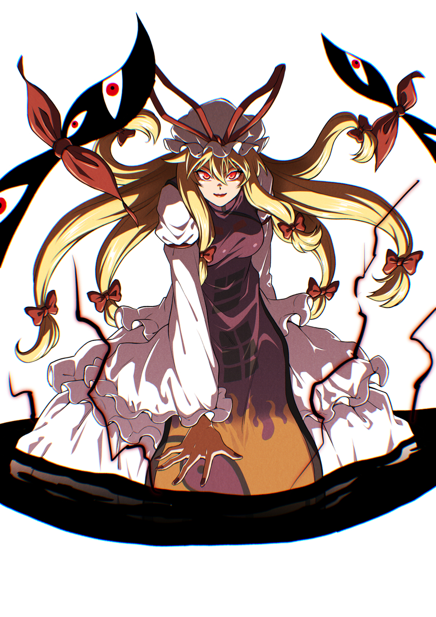 This is a pixiv picture whose title is 境界の妖怪.