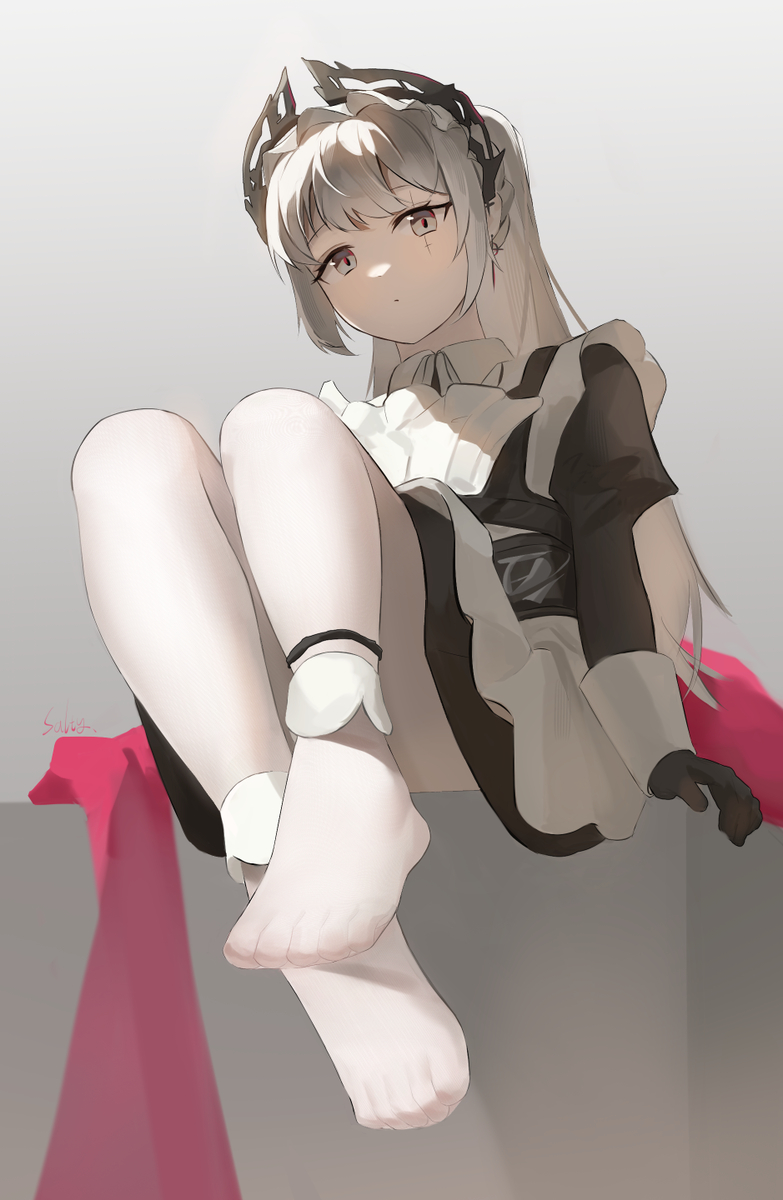This is a pixiv picture whose title is 小鸟的白丝雪糕.