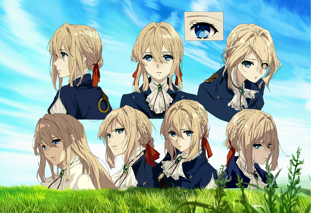 This is a pixiv picture whose title is 2年ぶりにヴァイオレット描いてみた.