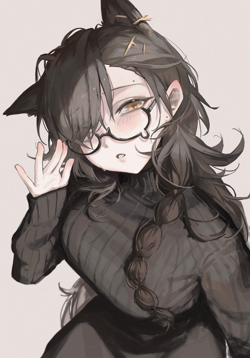 This is a pixiv picture whose title is 哭哭眼镜.