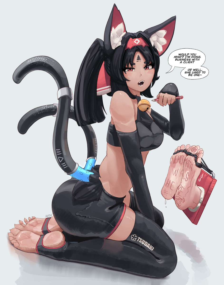 This is a pixiv picture whose title is Nekomata Business.