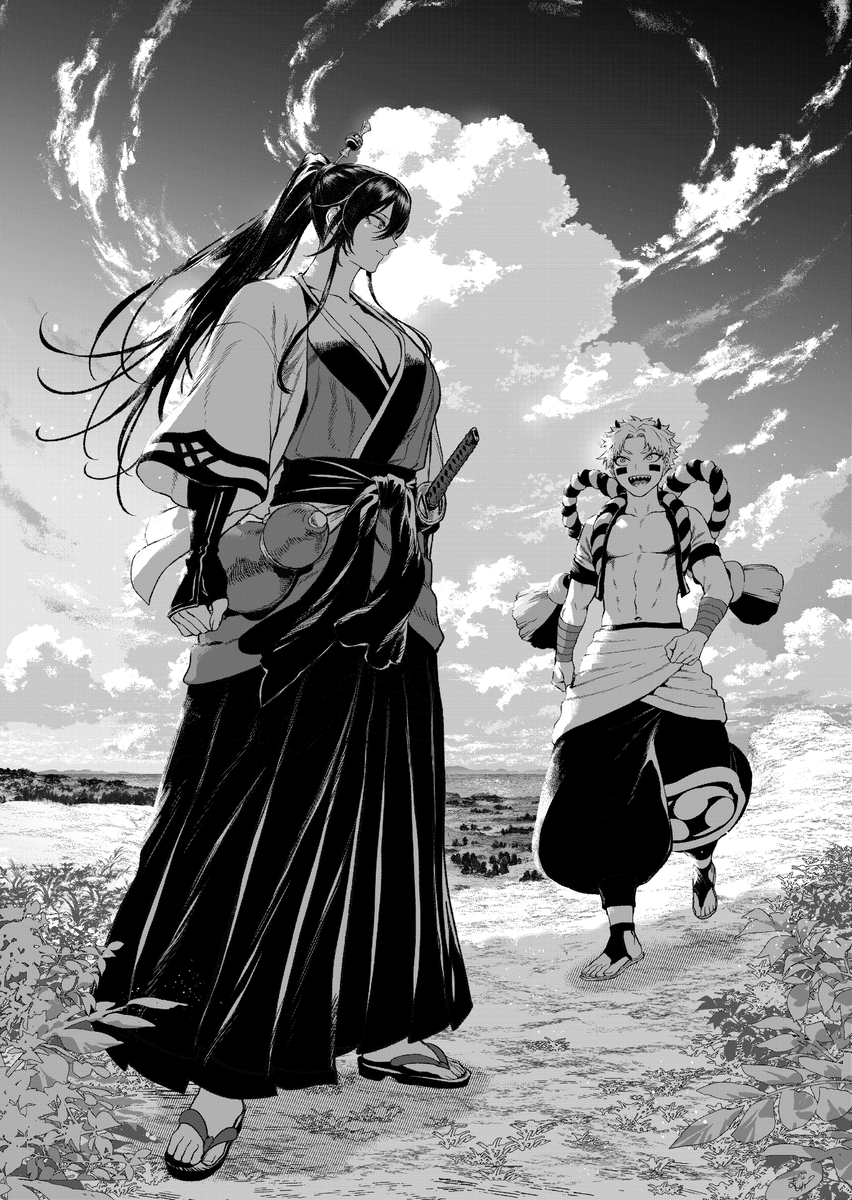 This is a pixiv picture whose title is 「カグライ 〜 神楽と雷人〜」第２話.