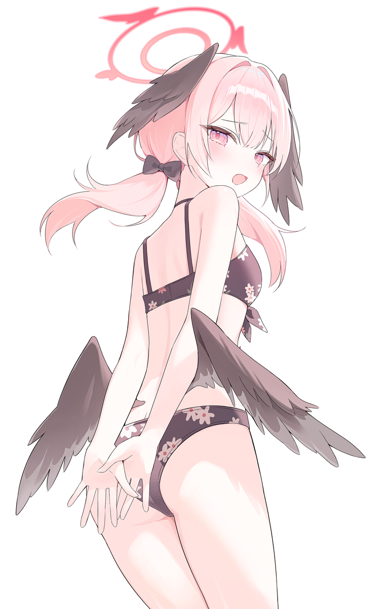 This is a pixiv picture whose title is 🩷🖤.