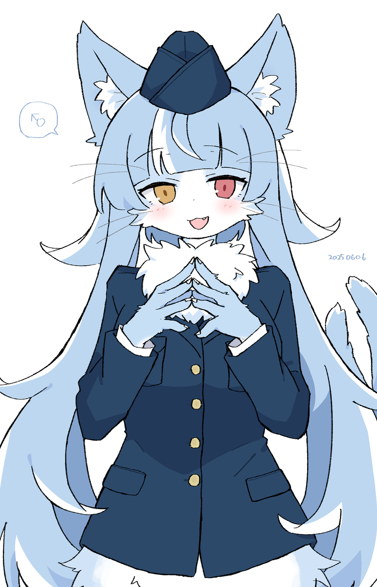 This is a pixiv picture whose title is おまねこ君.