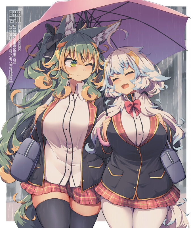 This is a pixiv picture whose title is 「いっしょに帰ろー」.