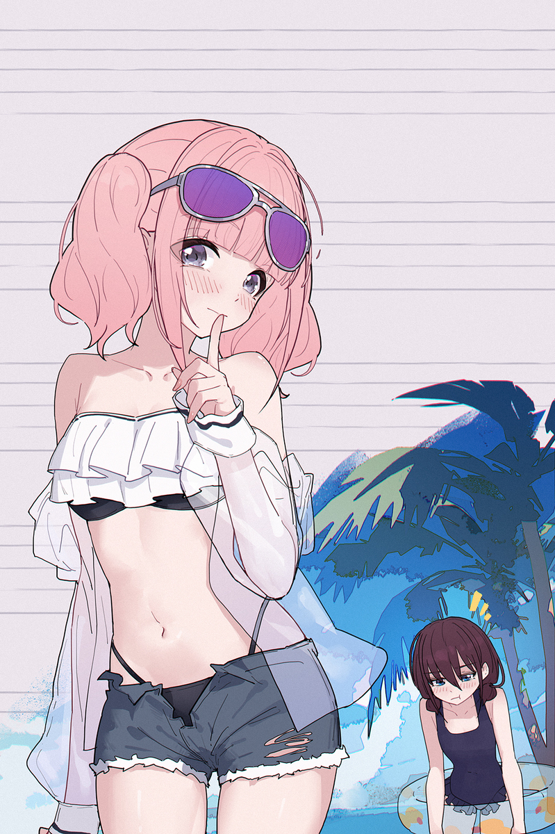 This is a pixiv picture whose title is day88 被小偶像约到了海边玩😧.