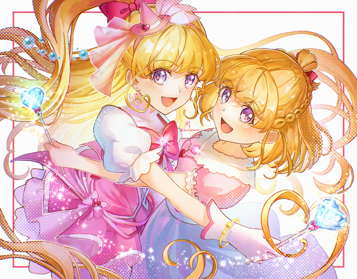 This is a pixiv picture whose title is 朝日奈みらい生誕祭.