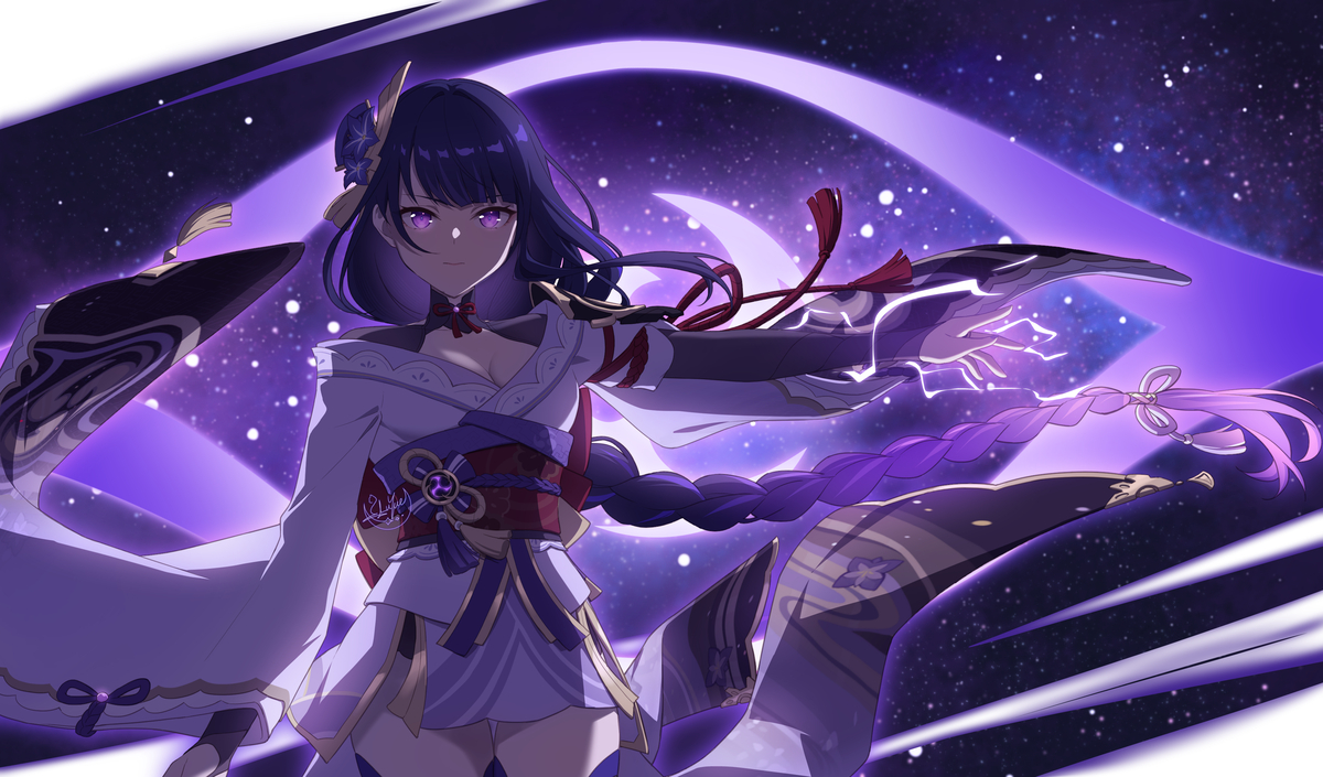 This is a pixiv picture whose title is Day71 雷电将军.