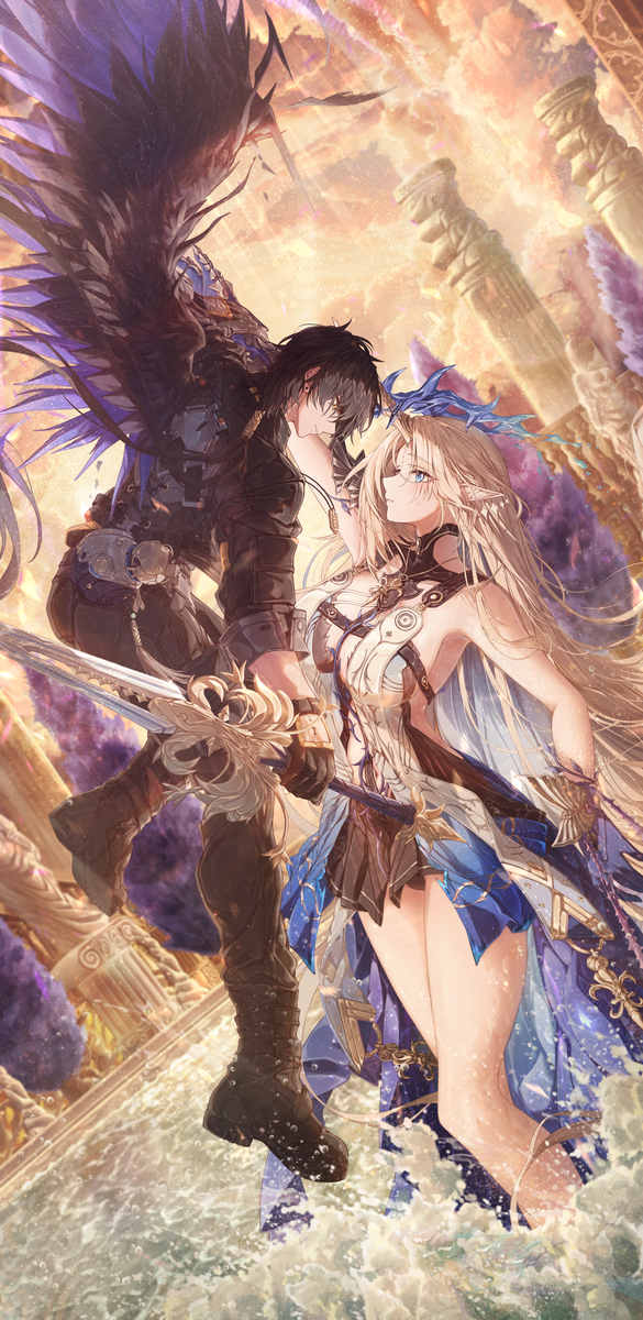 This is a pixiv picture whose title is Rover&Cartethyia 🫧🫧.