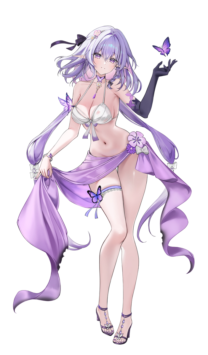 This is a pixiv picture whose title is 水着キャストリス💜.