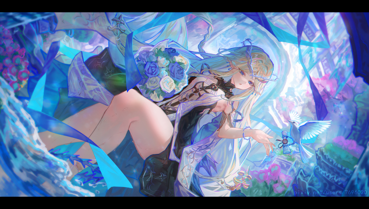 This is a pixiv picture whose title is Vow.