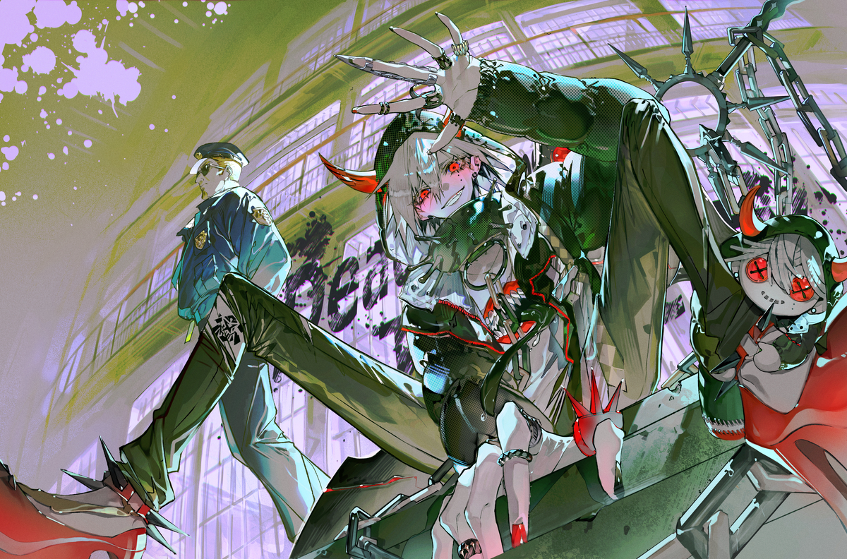 This is a pixiv picture whose title is Deadly Escape: Identity.