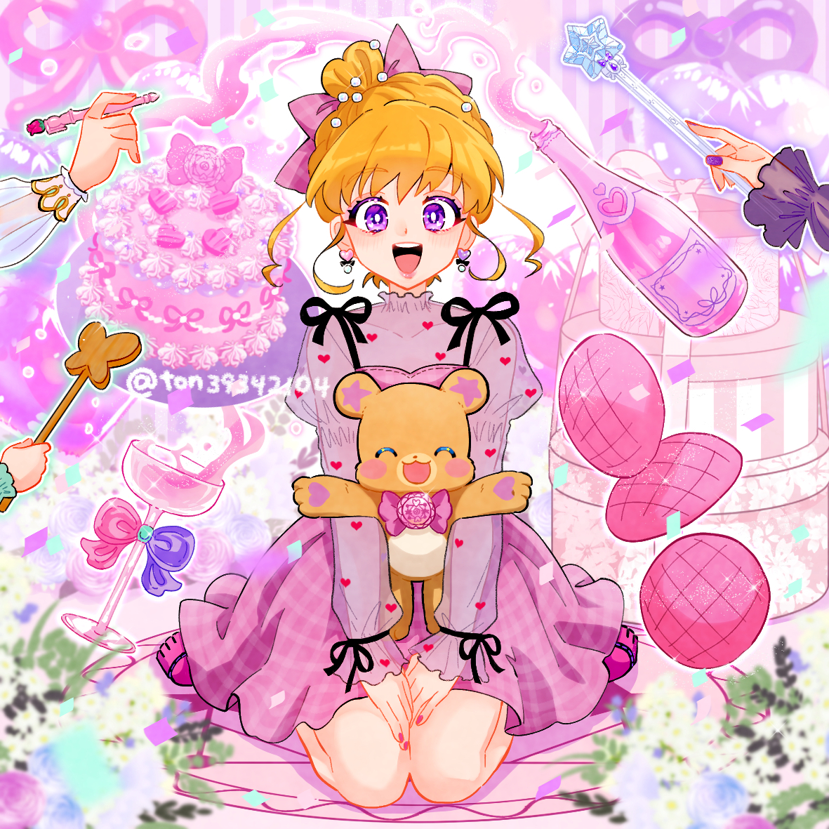 This is a pixiv picture whose title is Happy Birthday🩷⭐️.