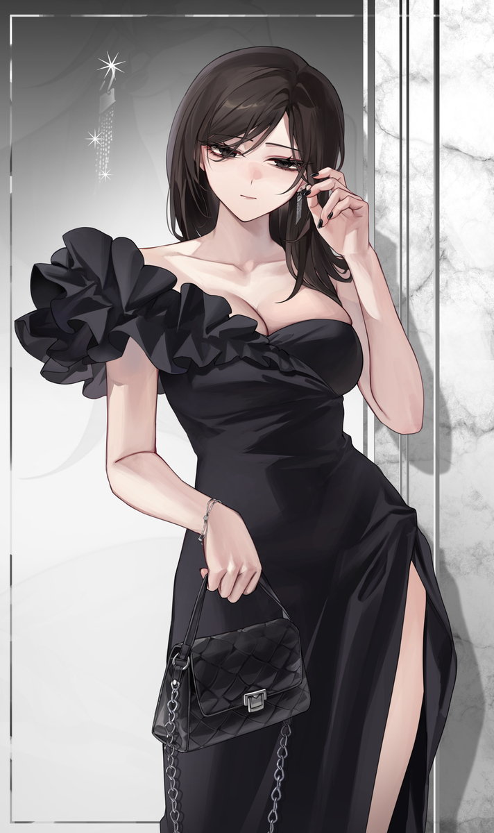 This is a pixiv picture whose title is 🖤.