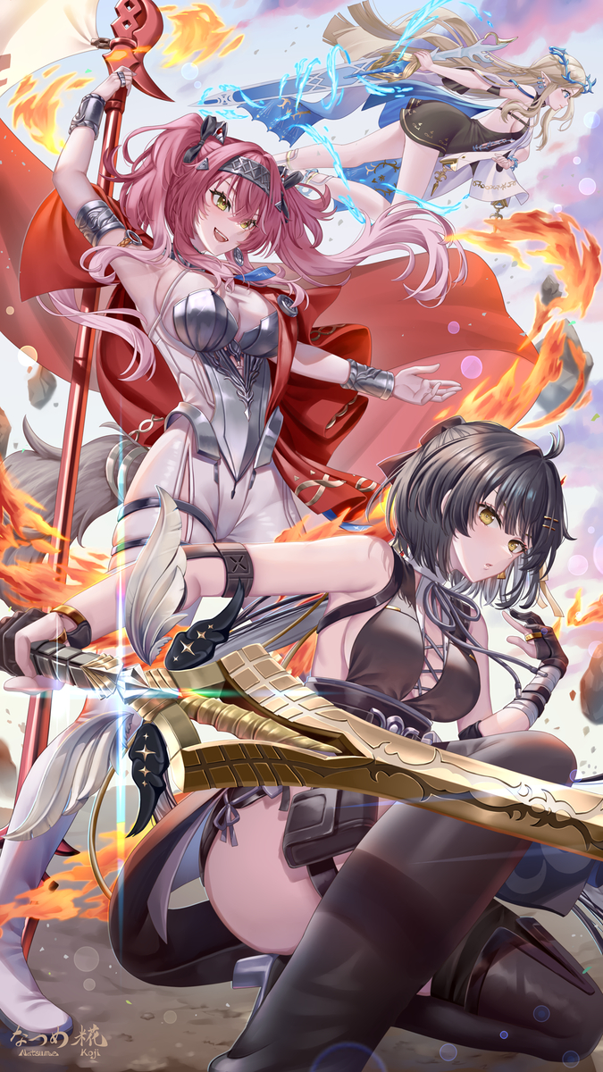 This is a pixiv picture whose title is ルパと漂泊者とカルテジア／鳴潮.