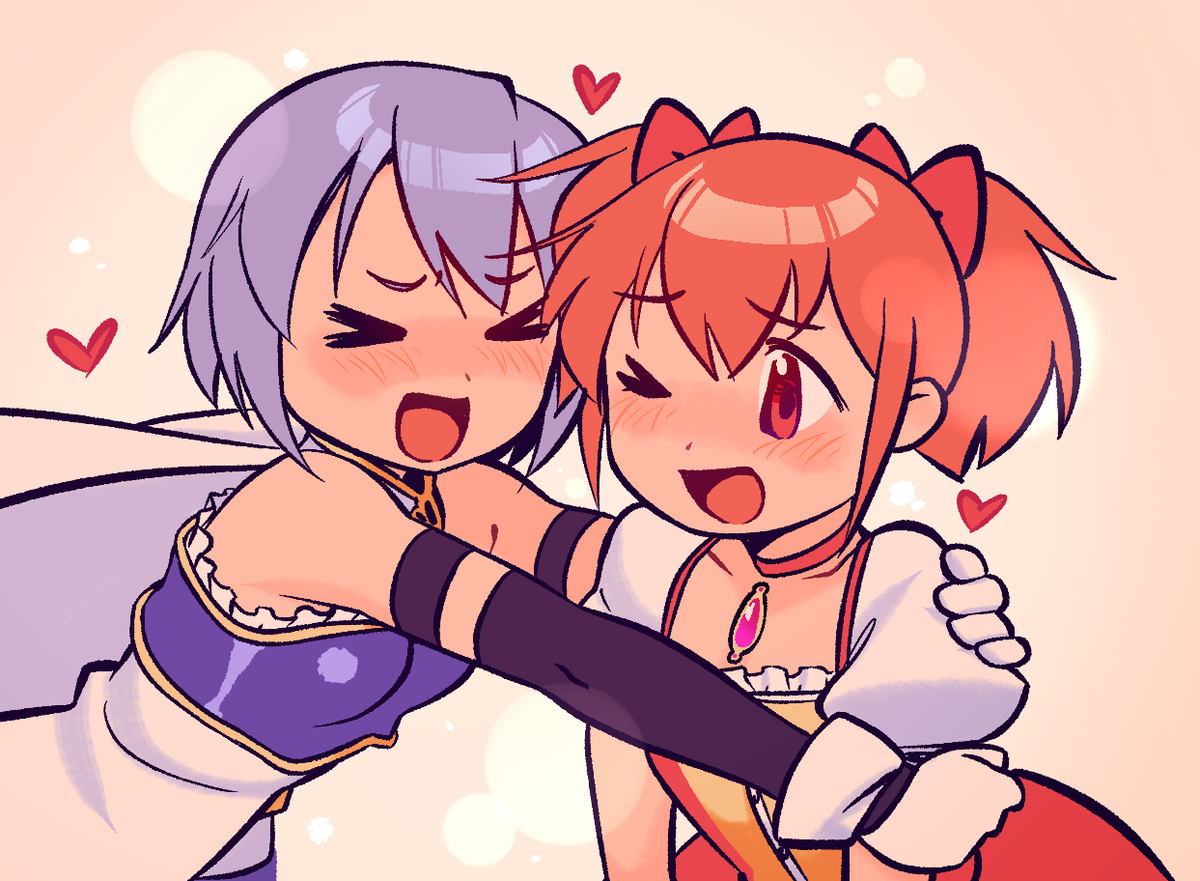 This is a pixiv picture whose title is MadoSaya big hug~.