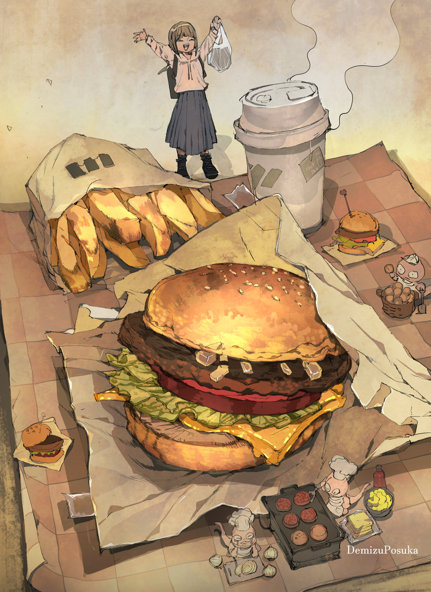 This is a pixiv picture whose title is も～今日は買ってきて食べよ！.