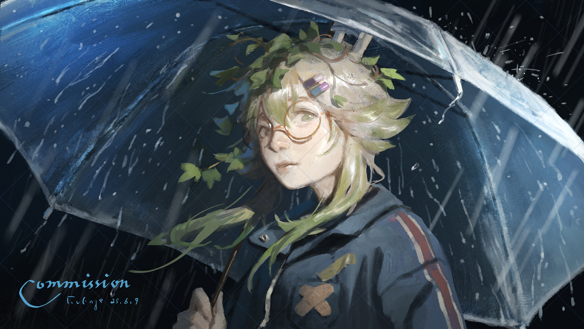 This is a pixiv picture whose title is 雨.