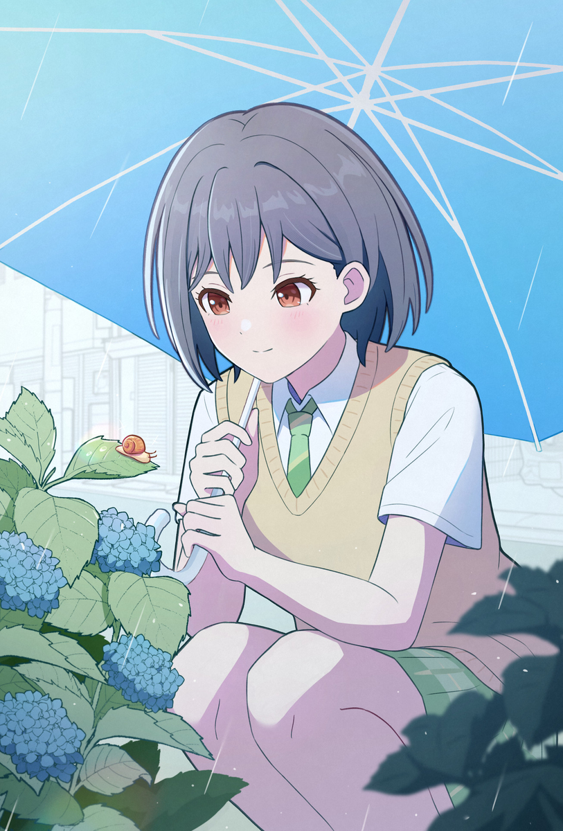 This is a pixiv picture whose title is 🌧️.