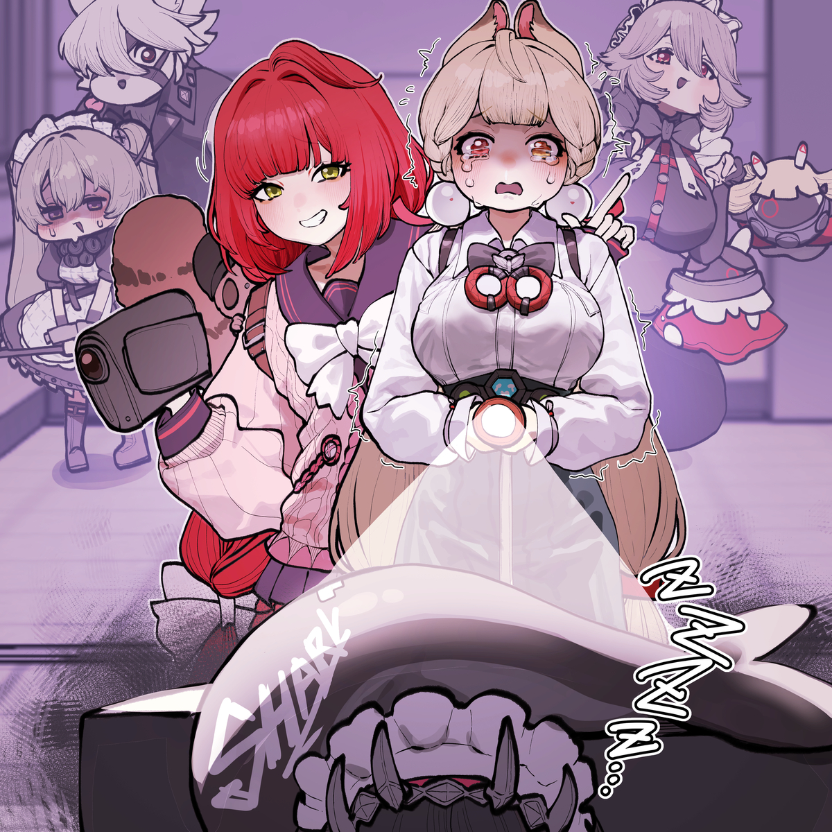 This is a pixiv picture whose title is 괴담방의 발레 빌딩 탐사.