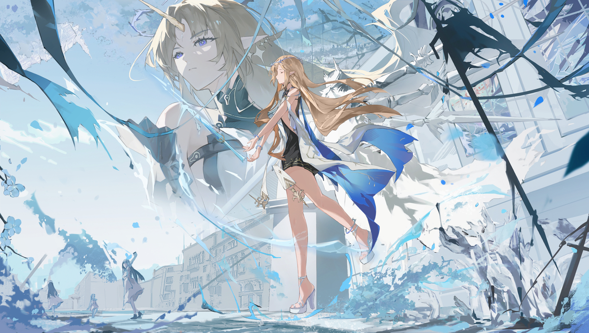 This is a pixiv picture whose title is 【卡提希娅】看鸢尾绽放Wuthering Waves.