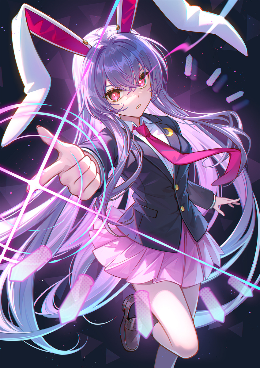This is a pixiv picture whose title is 狂気の月の兎.