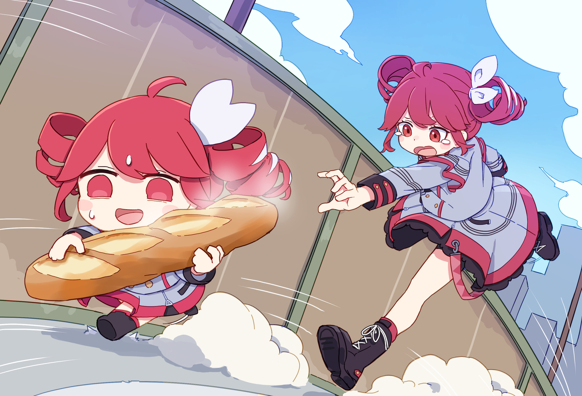 This is a pixiv picture whose title is 僕のフランスパン！.
