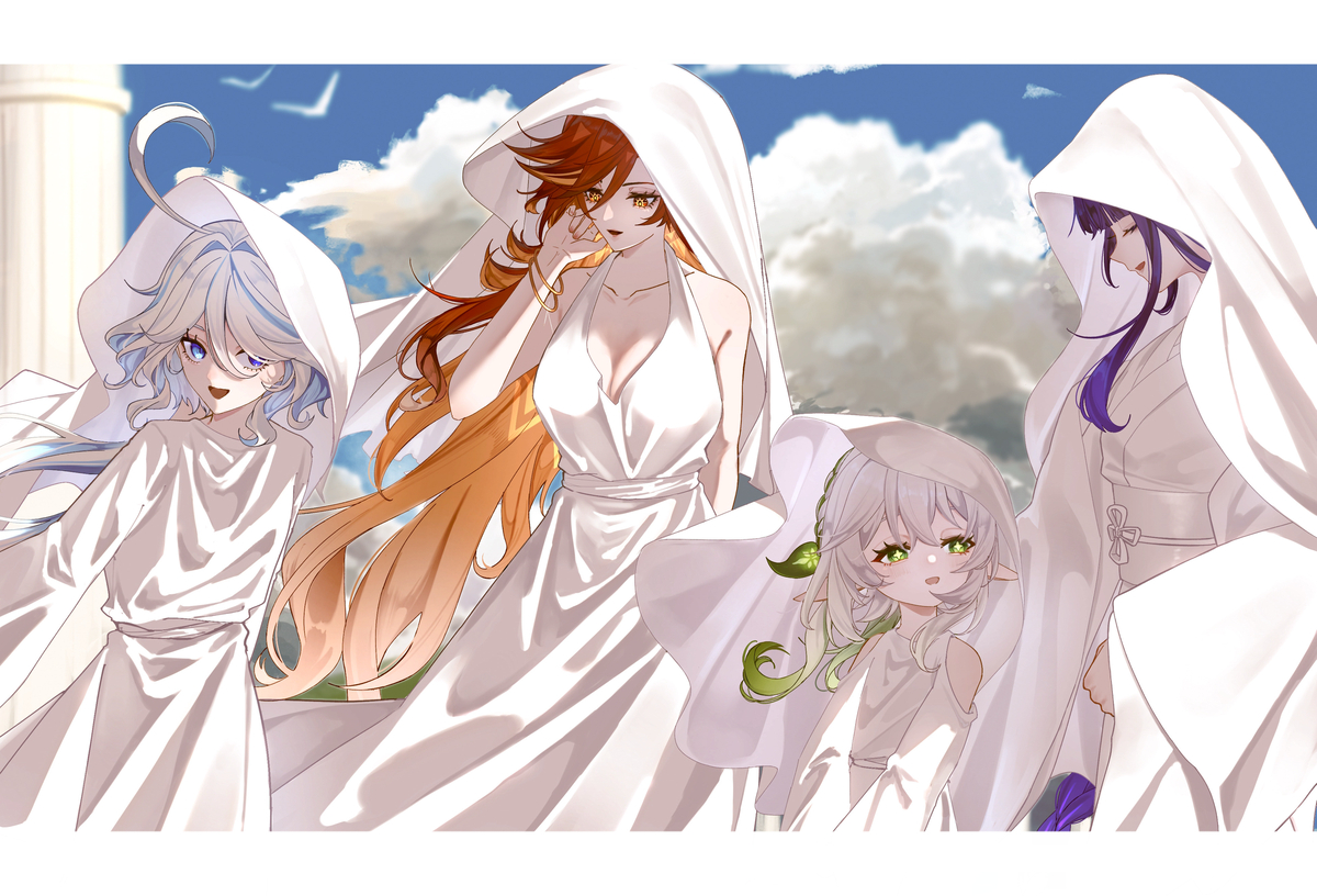 This is a pixiv picture whose title is 女神組.