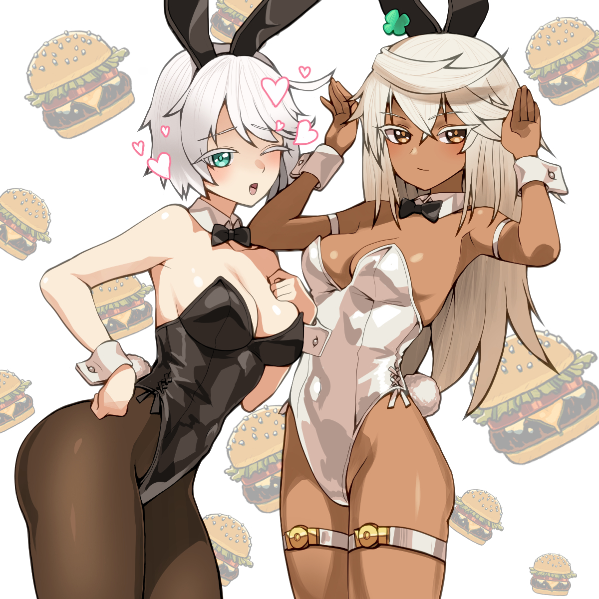 This is a pixiv picture whose title is valentine bunnies.