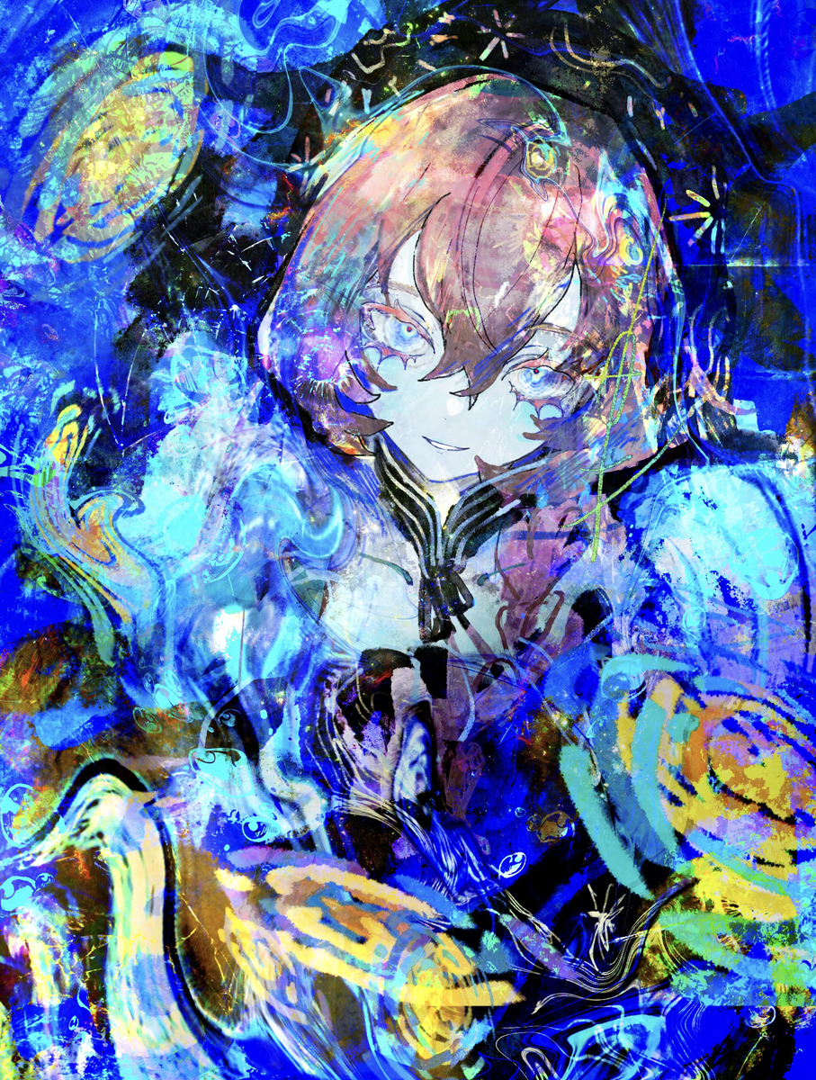 This is a pixiv picture whose title is 星月夜🌌.